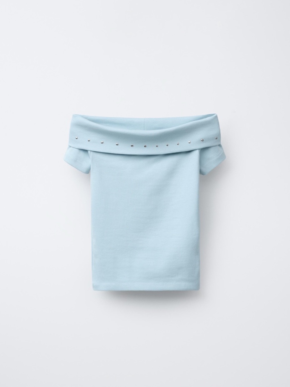 Zara Pale Blue Knit Top